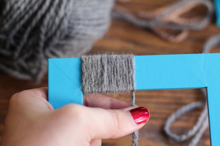 Cadre photo de style campagnard en fil de bricolage