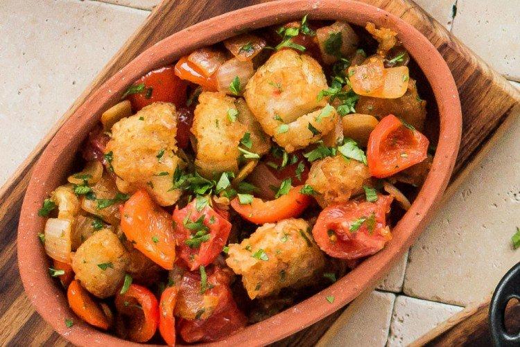Poisson rouge rôti - Plats chauds sur les recettes de table de fête