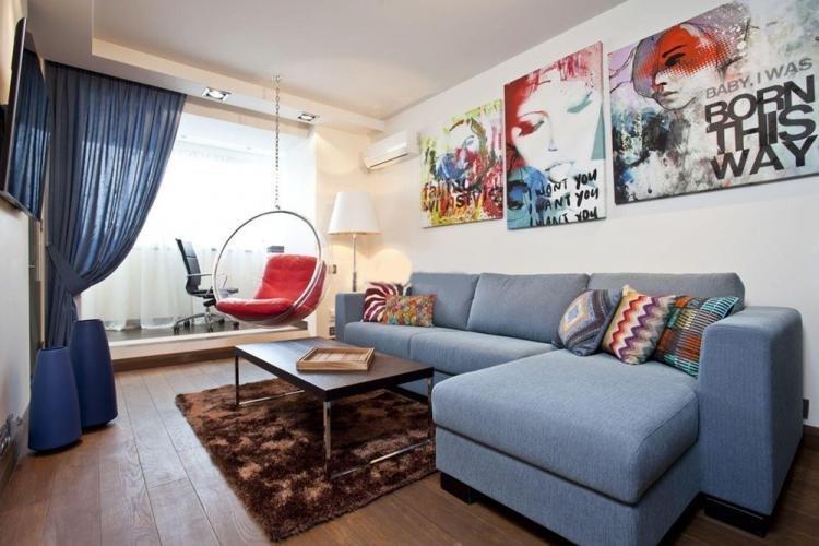 Décoration murale - Intérieur de salon dans un style moderne