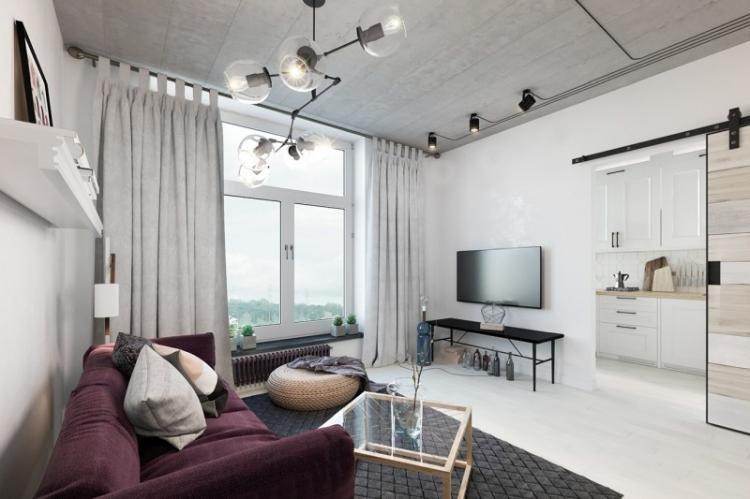 Design d'intérieur de salon dans le style du minimalisme - photo