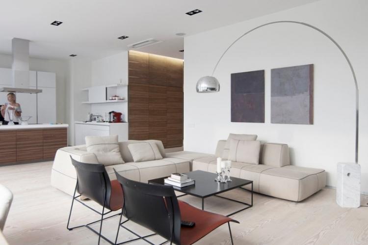 Design d'intérieur de salon dans le style du minimalisme - photo