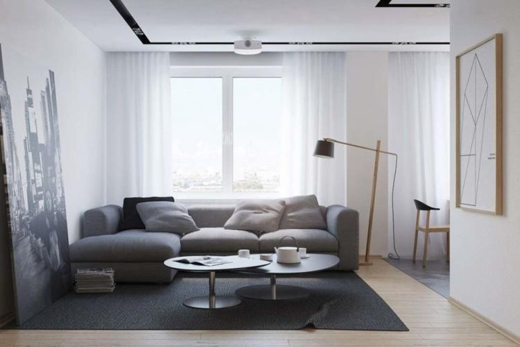 Design d'intérieur de salon dans le style du minimalisme - photo