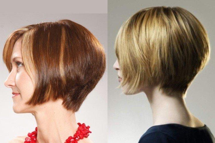 Bob gradué sur une jambe pour cheveux mi-longs