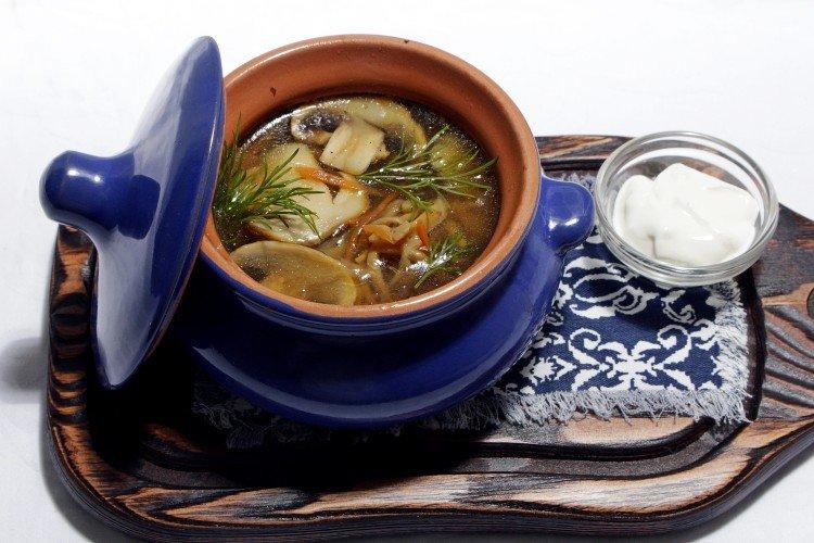 Soupe aux champignons en pot - recettes