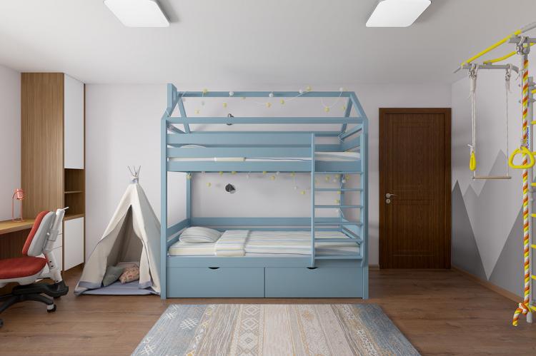 Intérieur d'une chambre d'enfants pour deux garçons