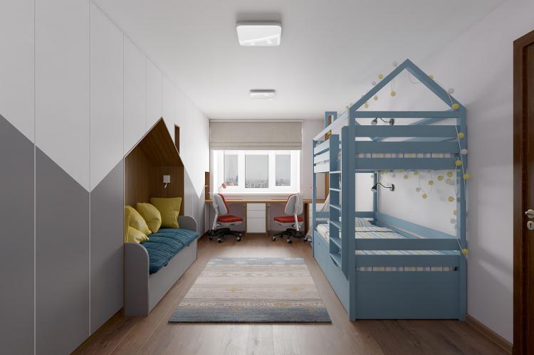Intérieur d'une chambre d'enfants pour deux garçons