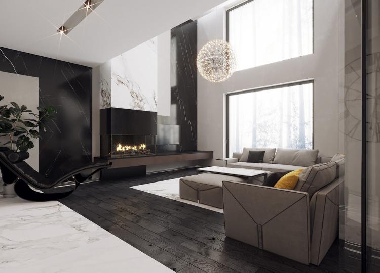 Intérieur de maison pour un jeune couple