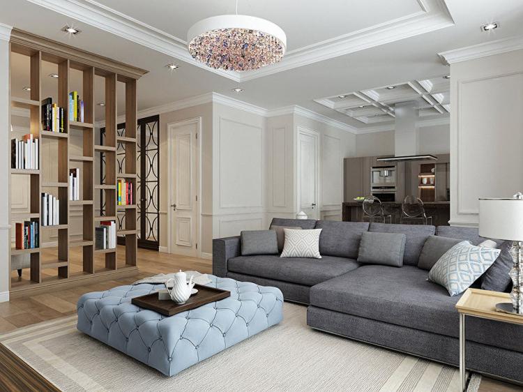 L'intérieur de l'appartement est de 97 m².