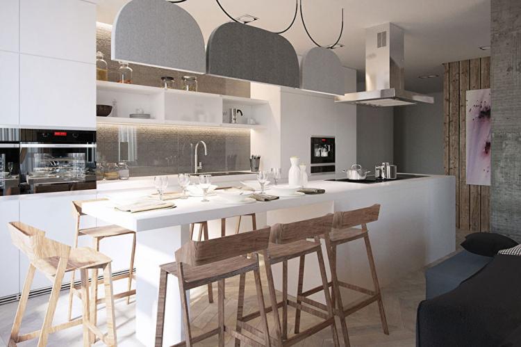 Intérieur d'appartement de style loft