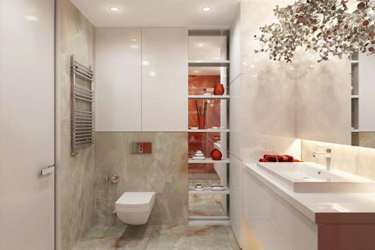 Intérieur d'appartement dans le complexe résidentiel d'Obolon Residences, Kiev