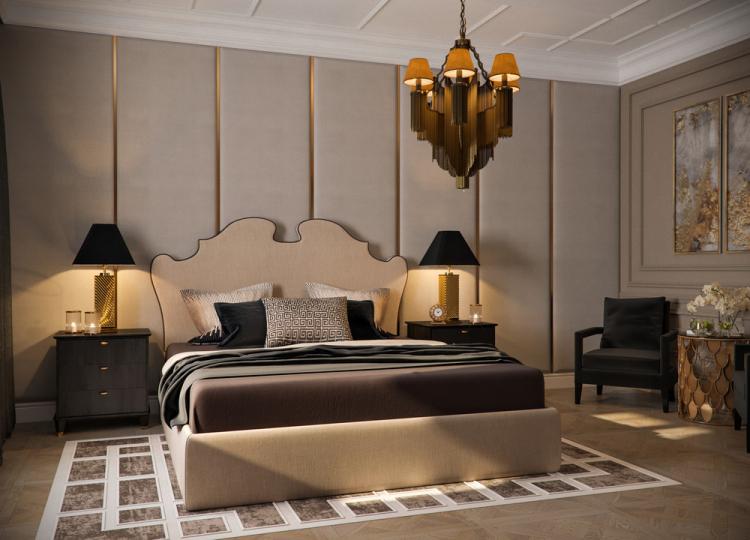 Intérieur de chambre Art Déco