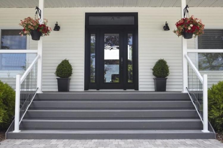 Comment décorer le porche d'une maison privée - Porche en béton