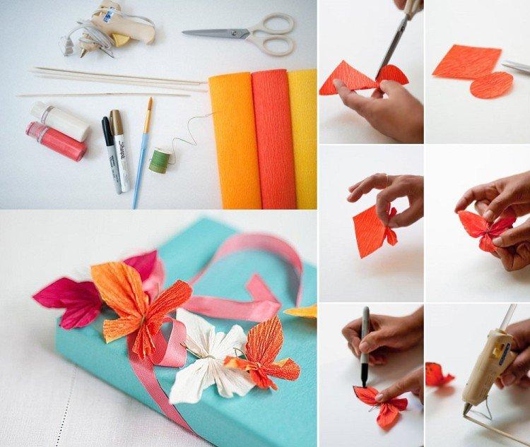 Papillon en papier ondulé - comment le faire vous-même