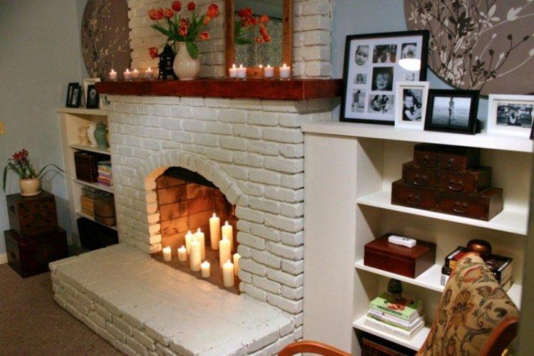 Cheminée en brique de bricolage