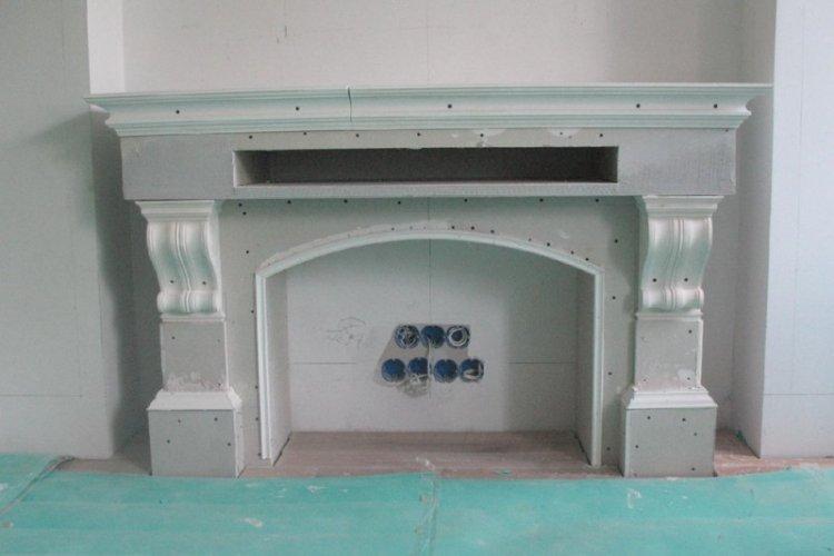 Cheminée de cloison sèche de bricolage