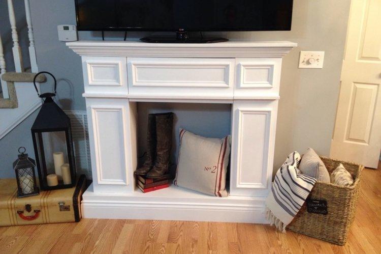 Fausse cheminée à faire soi-même - photo