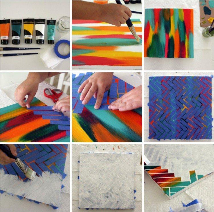 Géométrie spectaculaire - Peintures DIY