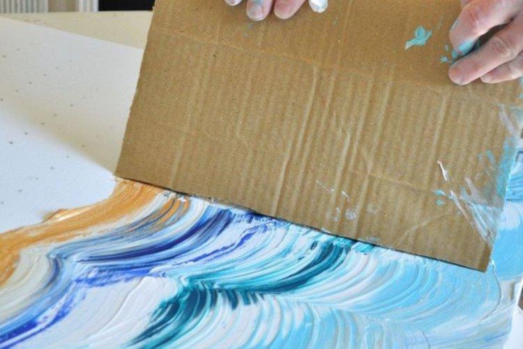 Peinture avec des vagues - Peintures DIY