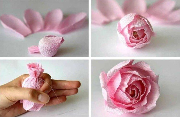Rose en papier avec des bonbons - Comment faire une rose en papier