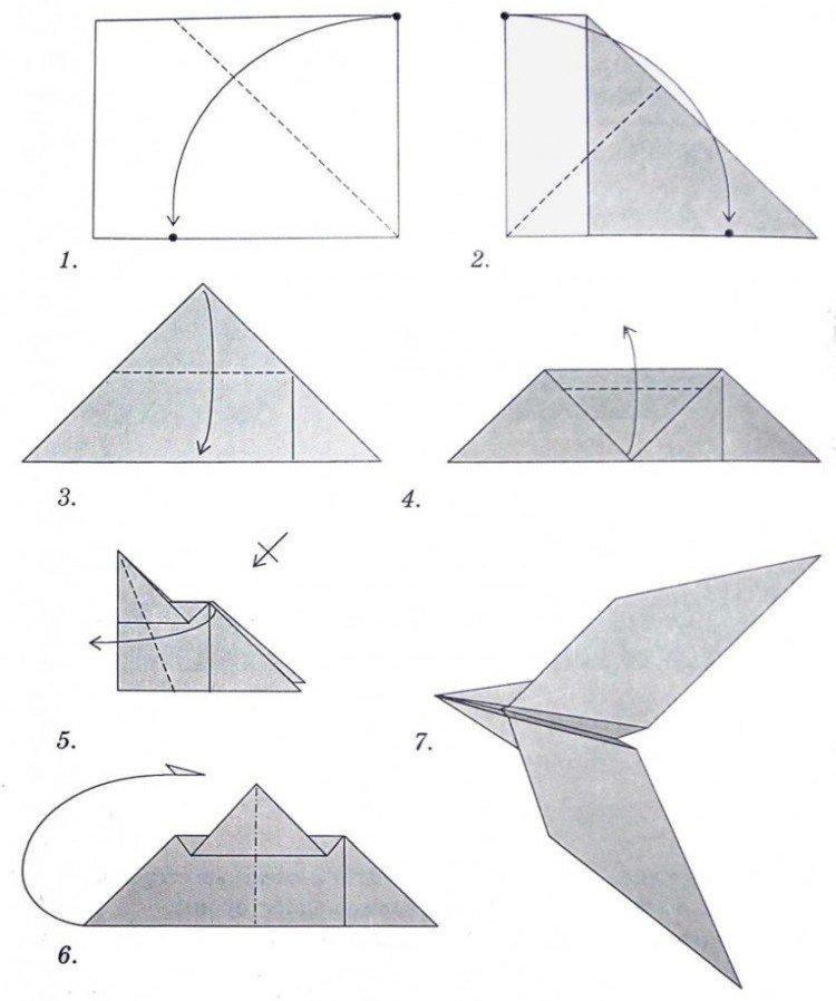 Avion d'hirondelle - comment faire un avion en papier