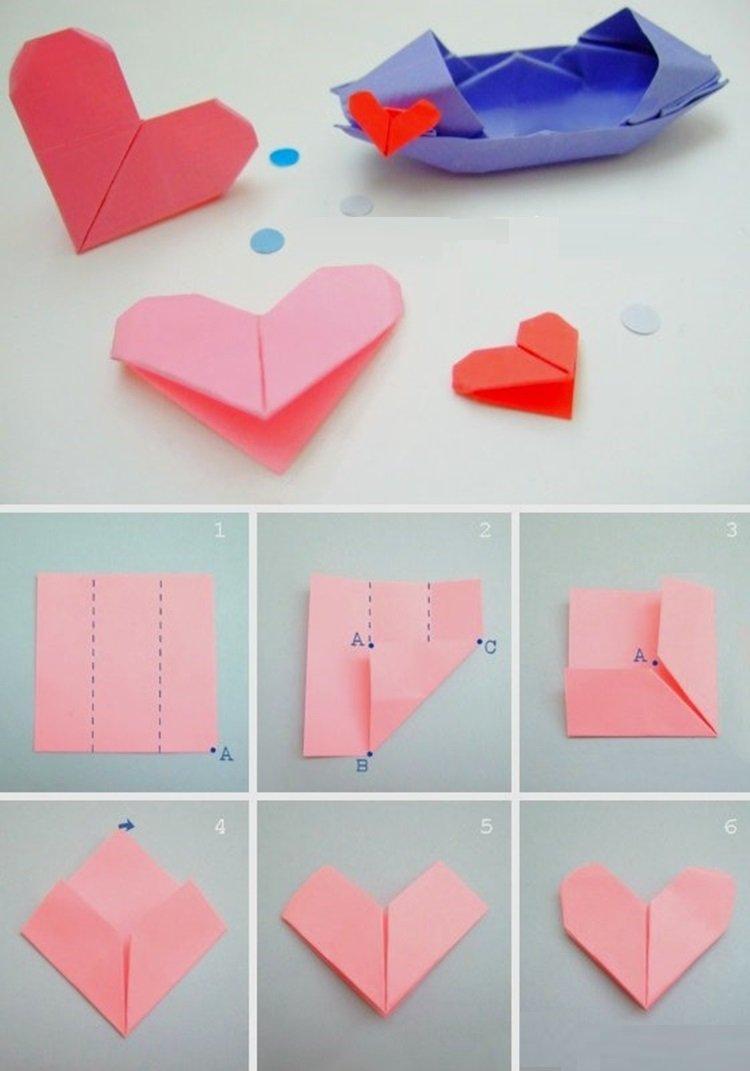 Coeur en origami pour débutants - Comment faire un coeur en papier