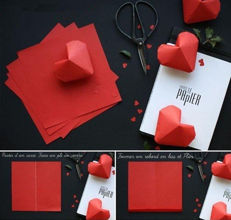 Coeur en papier volumétrique - Comment faire un coeur en papier