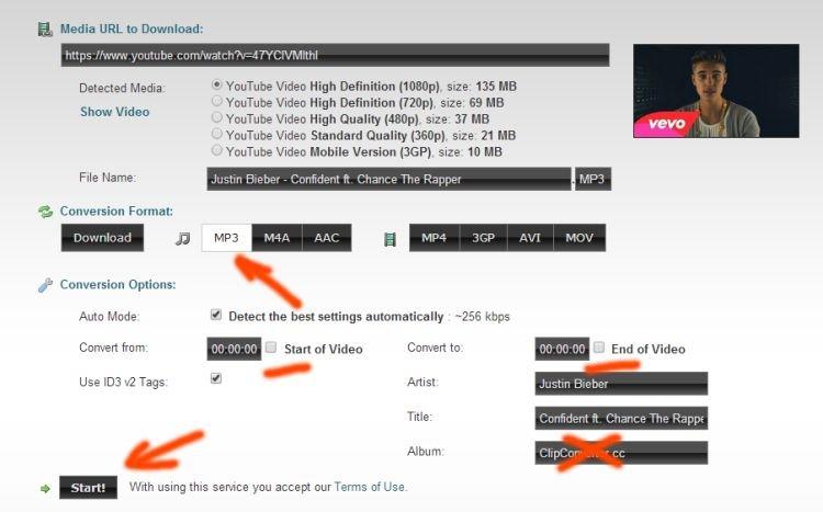 ClipConverter.cc - Comment télécharger des vidéos YouTube