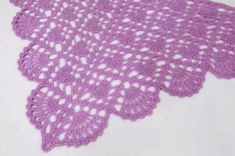 Châle avec coeurs - Comment crocheter un châle