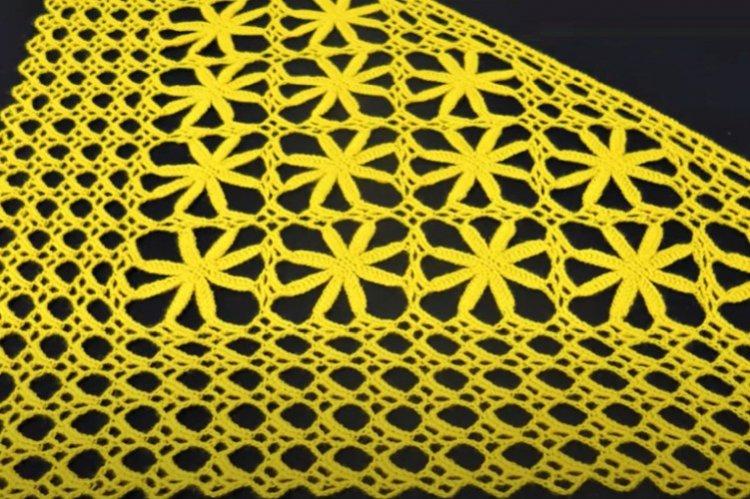 Châle avec marguerites - Comment crocheter un châle