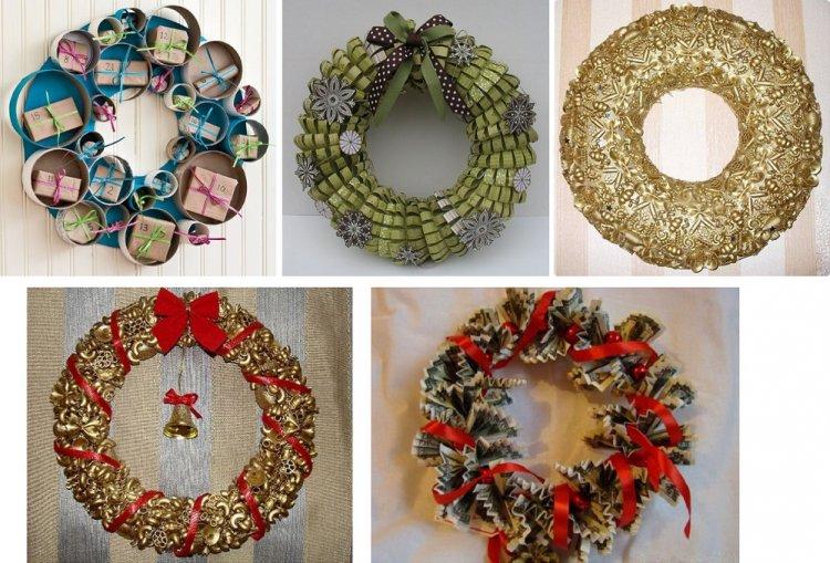 Couronnes de Noël originales - Comment décorer un appartement pour le Nouvel An 2020