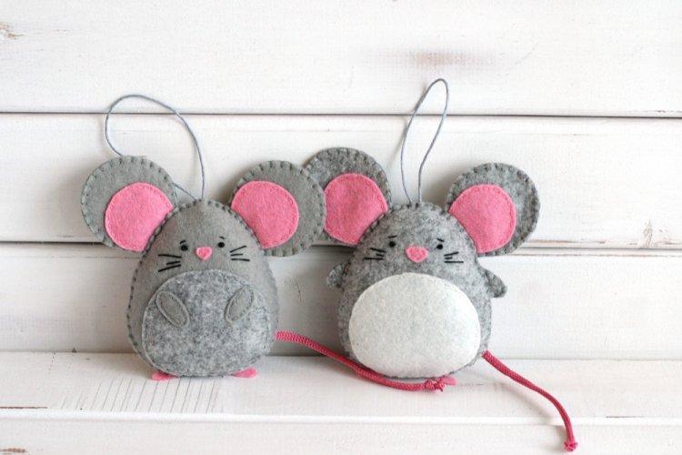 Rats en feutre du Nouvel An - Comment décorer un appartement pour le Nouvel An 2020