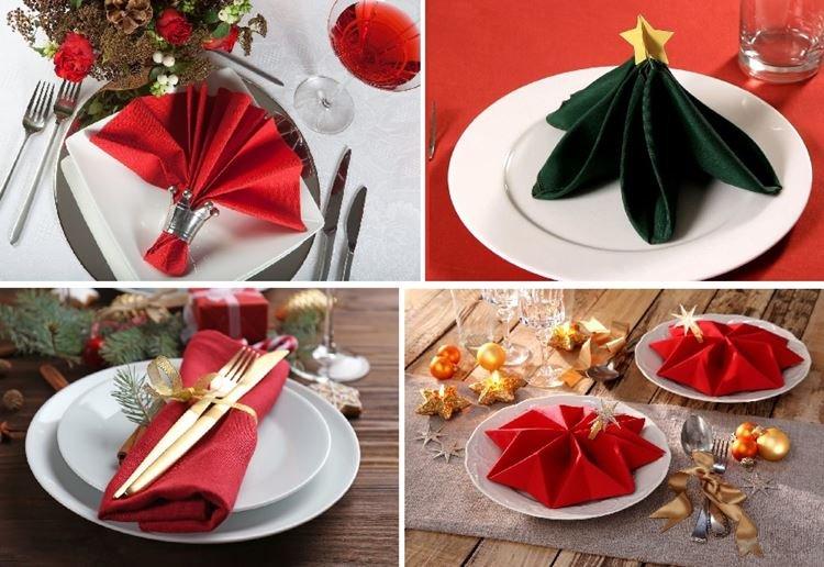 Décoration de serviette - Comment décorer une table pour le nouvel an 2021