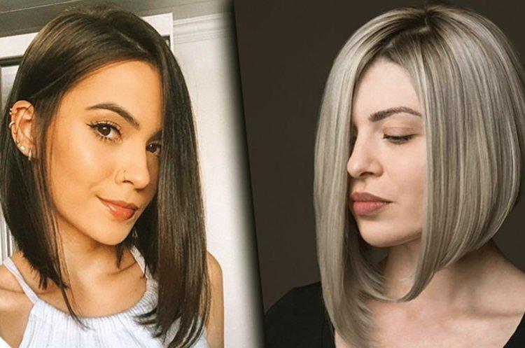 Bob de séparation latérale pour cheveux mi-longs