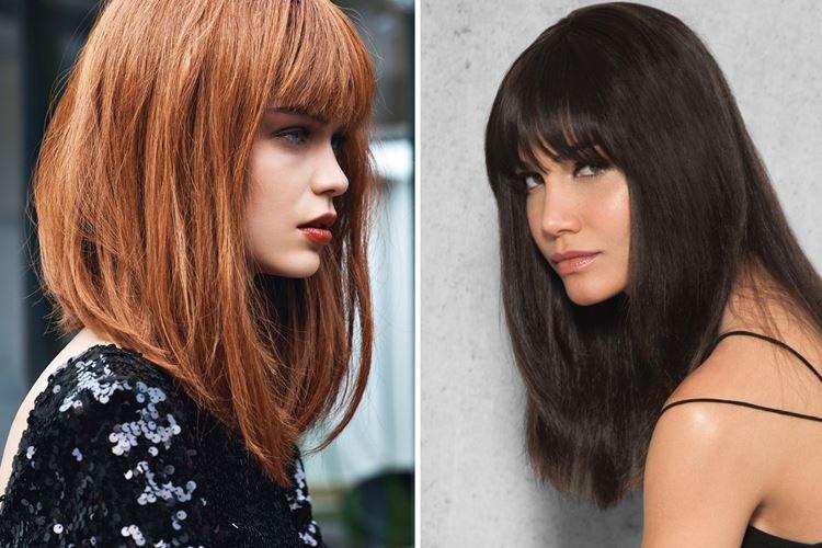 Kare avec une frange pour cheveux longs