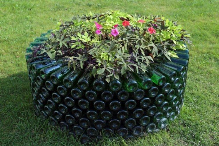 Lits de bouteilles de bricolage