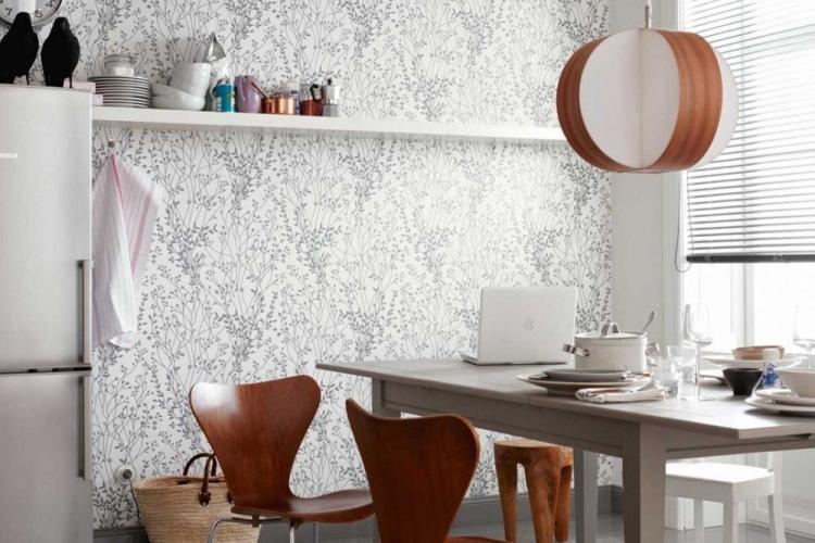 Combinaisons de papiers peints unis et d'accent - Combinaisons de papiers peints dans la cuisine