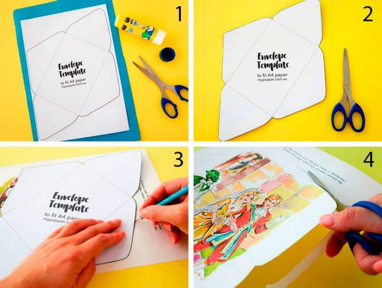 Enveloppe modèle - comment faire une enveloppe en papier A4