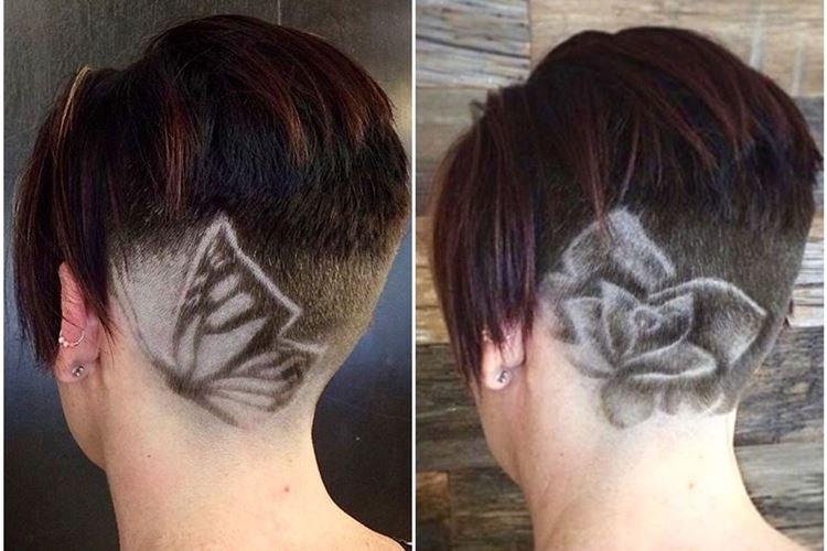 Coupes de cheveux avec coupes artistiques - Coupes de cheveux courtes pour les femmes après 40 ans