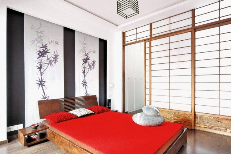 Style japonais - Couleur rouge à l'intérieur