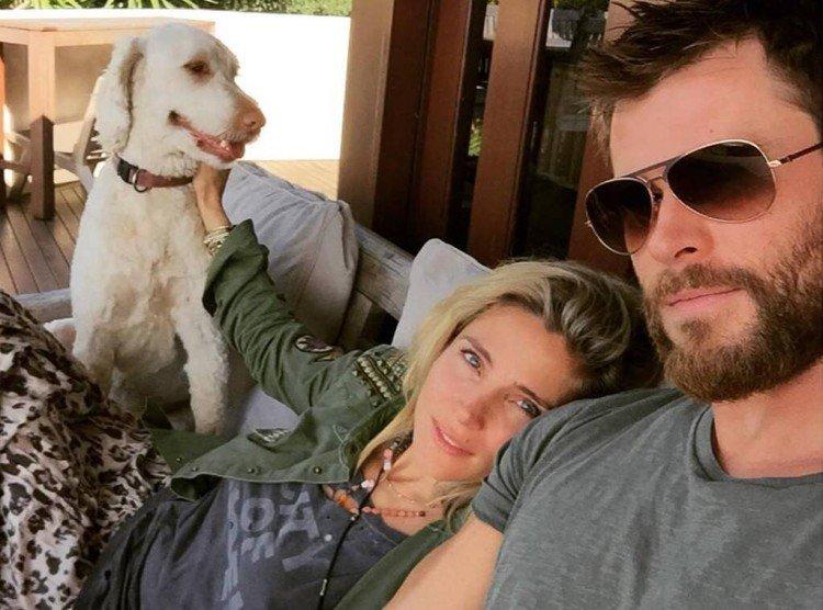 Chris Hemsworth avec sa femme