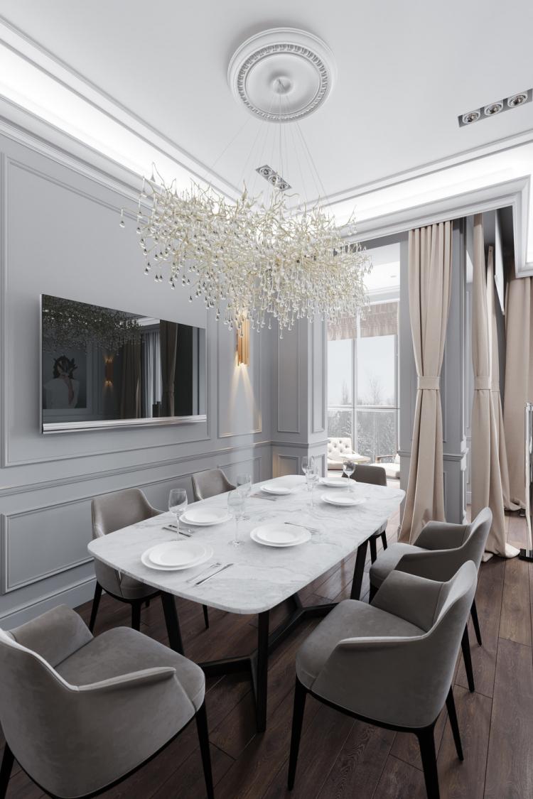 Cuisine-salon Après la pluie - design d'intérieur