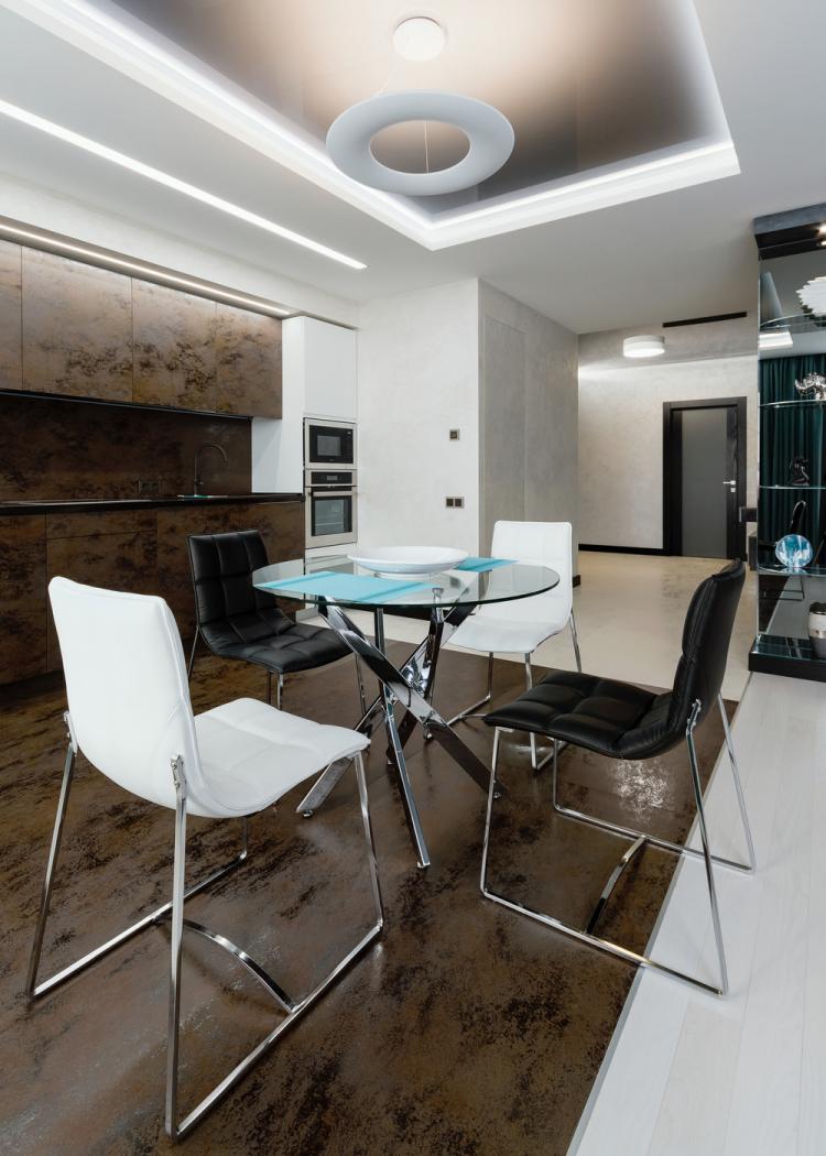 Cuisine-salon Un triomphe de la fonctionnalité - design d'intérieur