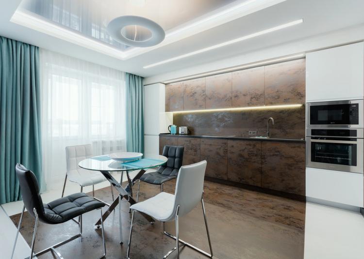 Cuisine-salon Un triomphe de la fonctionnalité - design d'intérieur