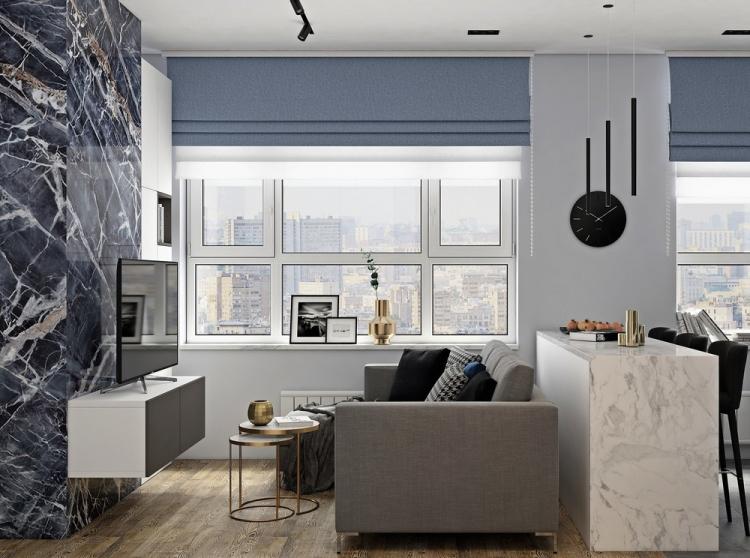 Cuisine-salon Escalade - design d'intérieur