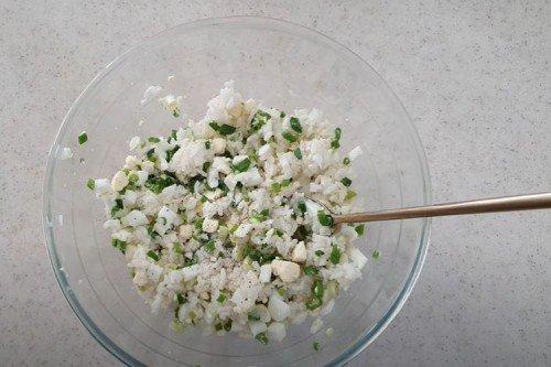 Poulet multicouche avec plusieurs types de garniture - recette étape par étape