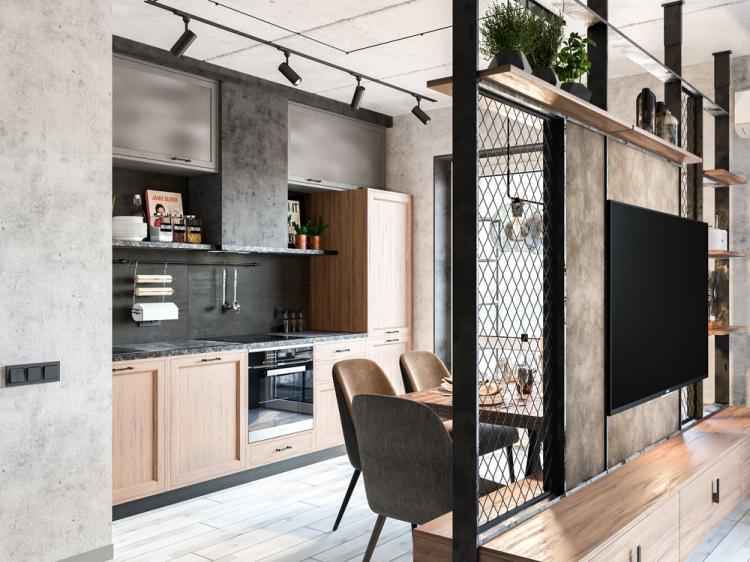 Appartement Loft en béton - design d'intérieur