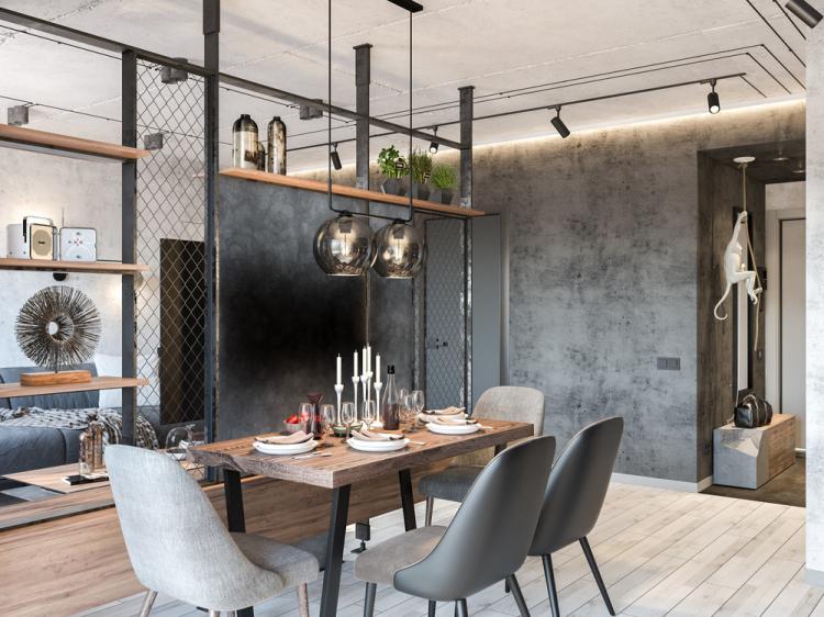 Appartement Loft en béton - design d'intérieur