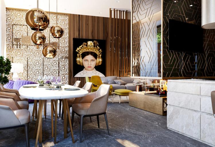 Appartement Brass & Wood - design d'intérieur