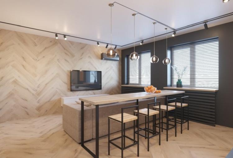 Appartement loft scandinave - design d'intérieur