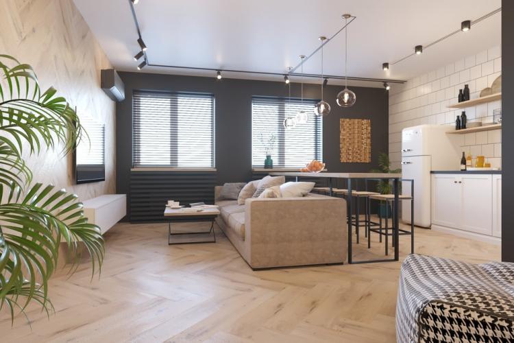 Appartement loft scandinave - design d'intérieur